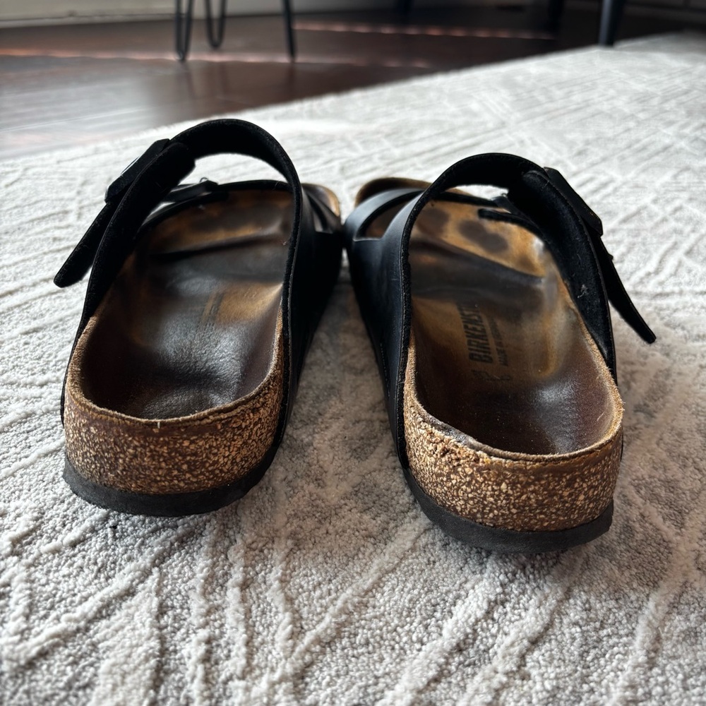Birkenstock Arizona Black Sandals Size 38 - Picture 4 of 11